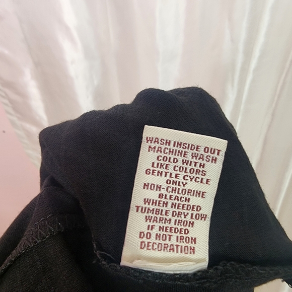 Mudd Black Peasant Tunic Top Boho Embroidered Trim Size Large - Picture 5 of 7